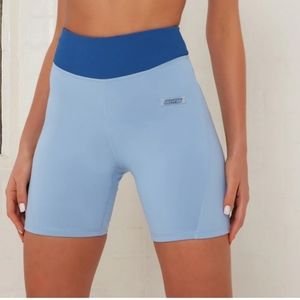 NEW Bo+Tee Blue Biker Shorts size Large